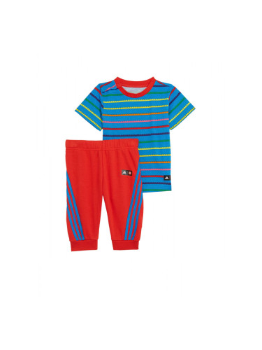 ADIDAS x Classic Lego Tee And 3/4 Pants Set Blue/Red