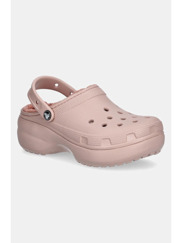 Пантофи Crocs Classic Platform Lined Clog W в розово 207938