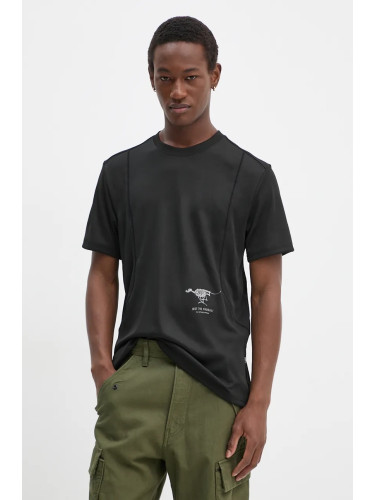 Тениска G-Star в черно с принт D25079-D848