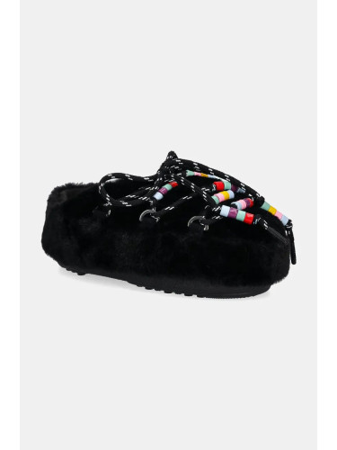 Пантофи Moon Boot MB MULE FAUX FUR BEADS в черно 80D1460250 N001