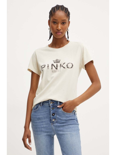 Тениска Pinko в бежово 100355 A2A3