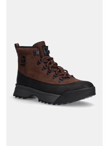 Кожени туристически обувки Sorel SCOUT 87 PRO BOOT PLUS W в кафяво 2084861256