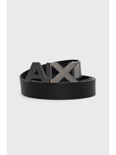 Кожен колан Armani Exchange мъжки в черно