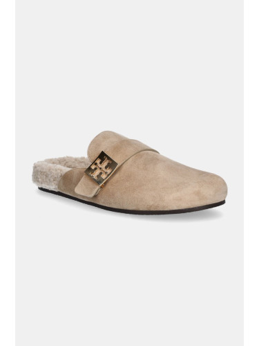 Велурени чехли Tory Burch Mellow Shearling Mule в бежово 163612-250