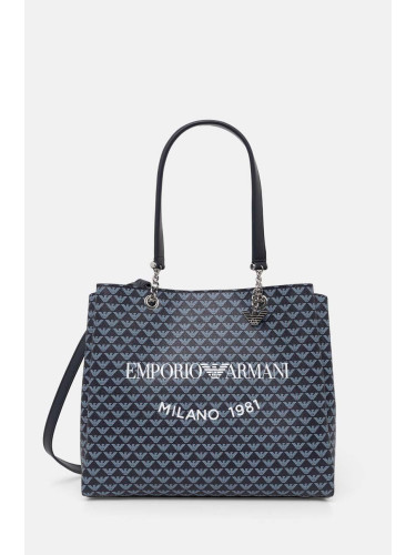 Чанта Emporio Armani в синьо