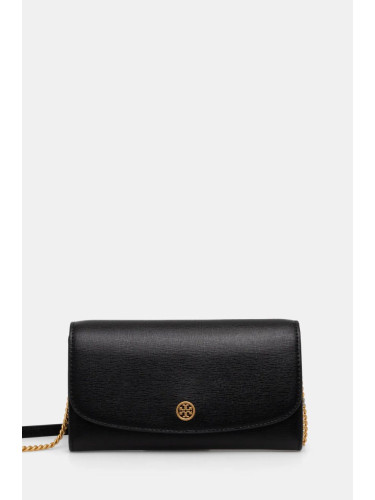 Кожен портфейл Tory Burch Robinson в черно 137152.001