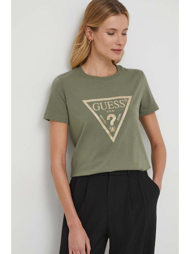 Тениска Guess в зелено W4RI69 J1314