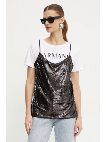 Памучна тениска Armani Exchange в бяло XW000064 AF10356