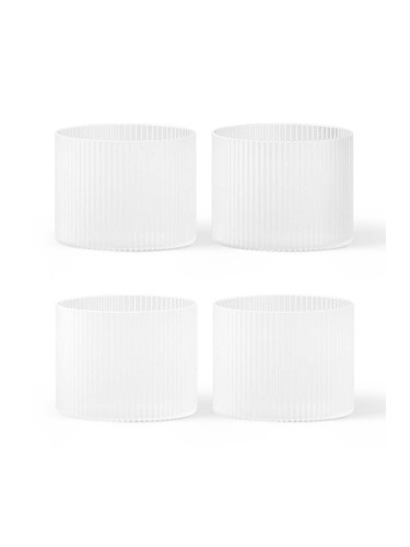 Комплект чаши ferm LIVING Ripple Low Glasses 200 ml (4 броя)