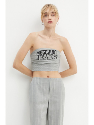 Топ с вълна Moschino Jeans в сиво A0812 8725