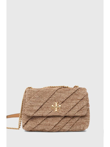 Чанта Tory Burch Kira Draped Raffia Small в бежово 154828.211