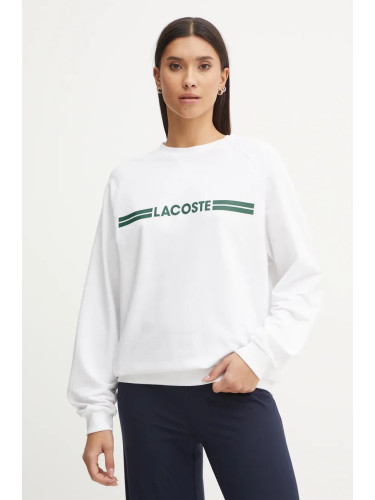 Суичър Lacoste в бяло с принт SF1472