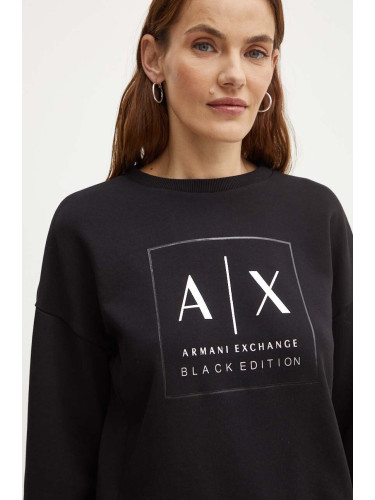 Суичър Armani Exchange в черно с принт XW000006 AF10172