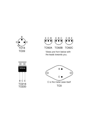 Транзистор BC546B, NPN, 80 V, 0.1 A, 0.5 W, 300 MHz, TO92C