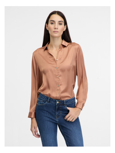 Light brown women's shirt with collar ORSAY - Women's