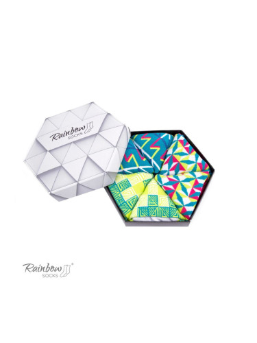 ZOOKSY/RAINBOW SOCKS Чорапи Rainbow с геометрични шарки 3 чифта