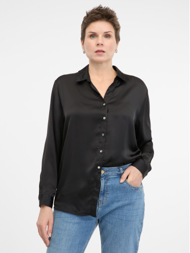 Black women's shirt with collar ORSAY - Women's