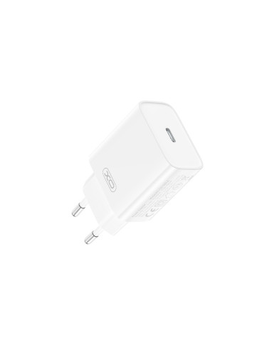 Зарядно устройство адаптер 20W USB-C, XO CE15 PD, 220V Fast charging, Бял