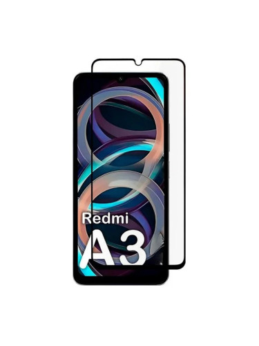 Стъклен протектор за дисплей OG 5D Slim с цяло лепило, За Xiaomi Redmi A3, Черен
