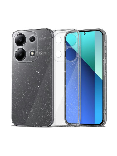 Силиконов кейс Shine 2 mm брокатен, За Xiaomi Redmi 13, Прозрачен