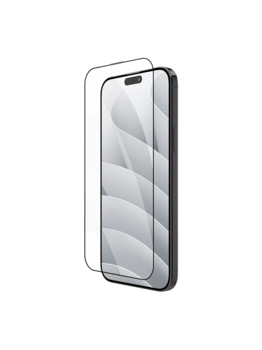 Стъклен протектор OG Premium с цяло лепило, За iPhone 16 Plus (6.7), Черен