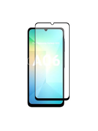 Стъклен протектор OG Premium с цяло лепило, За Samsung Galaxy A06, Черен