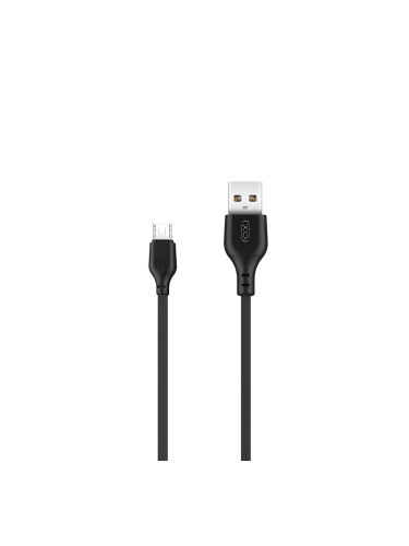 Кабел USB XO NB103 USB - microUSB 2м 2,1A, в кутия, Черен