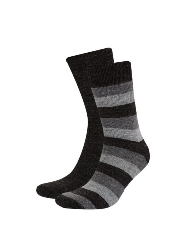 DEFACTO Men's 2-Pack Wool Acrylic Winter Socks