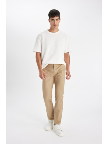 DEFACTO Straight Leg Chino Canvas Trousers