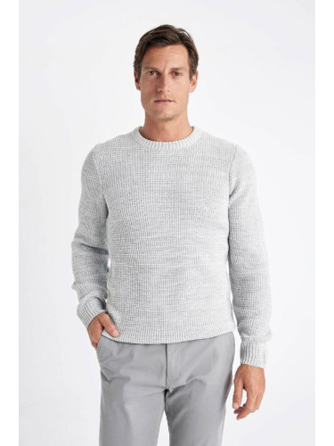 DEFACTO Standard Fit Crew Neck Knitwear Sweater