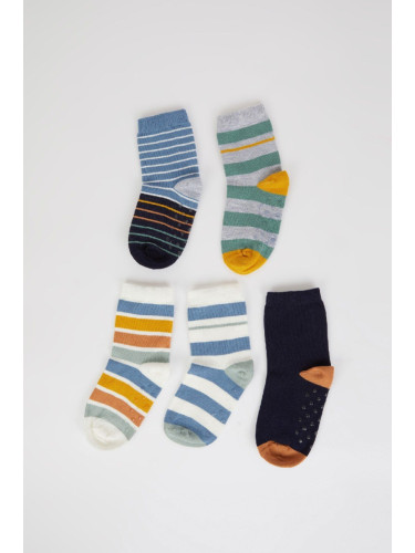 DEFACTO Baby Boy Seamless 5-Piece Cotton Long Socks