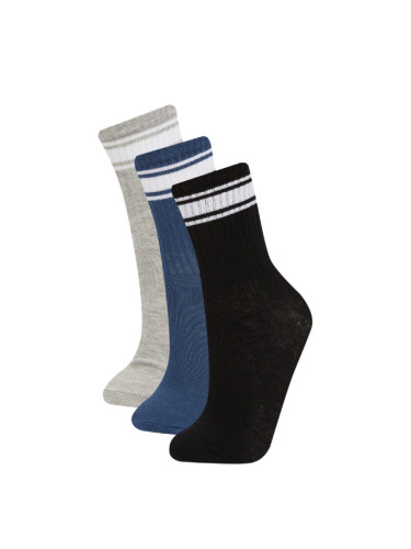 DEFACTO Boy's 3-Piece Cotton Long Socks