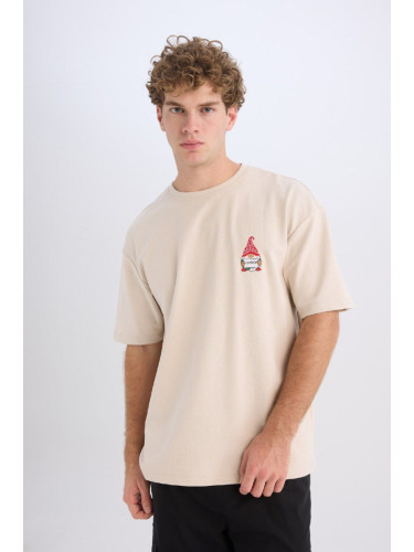 DEFACTO Boxy Fit Crew Neck Printed Short Sleeve T-Shirt