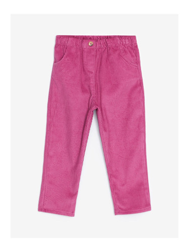 LC Waikiki LCW Elastic Waist Baby Girl Velvet Trousers