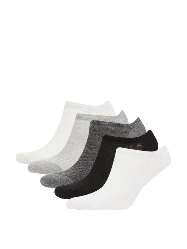 DEFACTO Men's 5-Piece Cotton Sneaker Socks