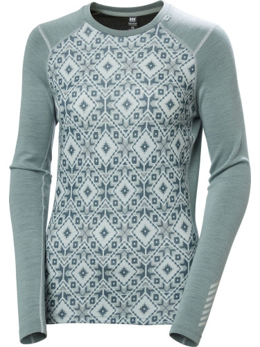 Helly Hansen Women’s LIFA Merino Midweight Graphic Long-Sleeve Crew Cactus Star XS Tермобельо