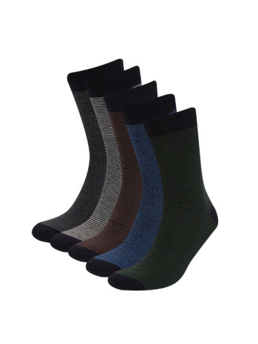 DEFACTO Men's 5-Piece Cotton Long Socks