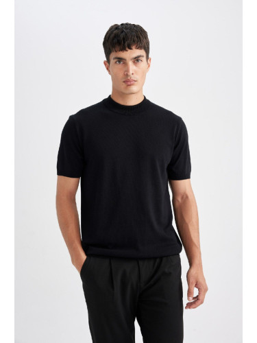 DEFACTO Standard Fit Crew Neck Knit T-Shirt