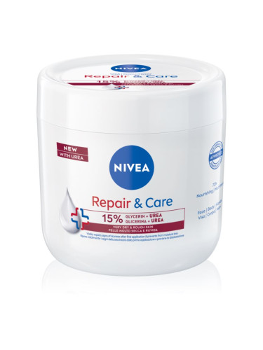 NIVEA Repair & Care Urea регенериращ крем за тяло за суха или много суха кожа 400 мл.