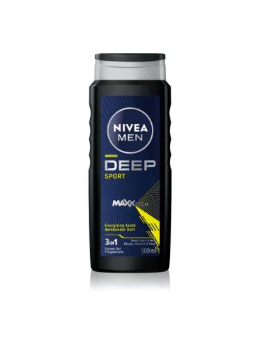 NIVEA MEN Deep Sport енергизиращ душ-гел за мъже 500 мл.