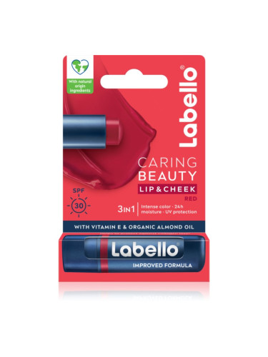 Labello Caring Beauty тониращ балсам за устни цвят Red 4.8 гр.