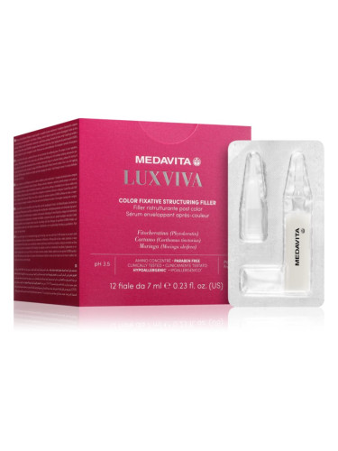 Medavita LUXVIVA Color Fixative Structuring Filler ампули след боядисване за всички видове коса 12x7 мл.