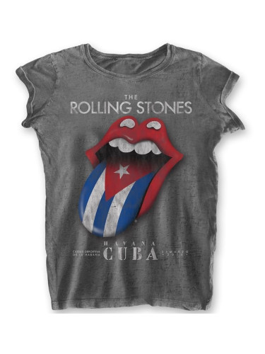 The Rolling Stones Риза Havana Cuba Womens Charcoal Grey L