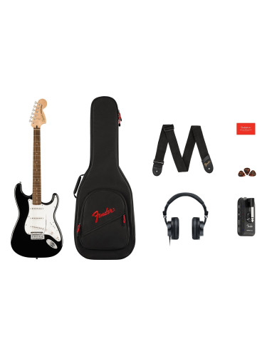 Fender Squier Affinity Series Stratocaster Mustang Micro Pack Black Електрическа китара