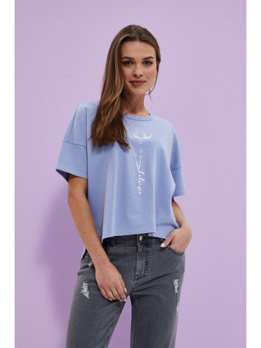 Short-sleeved sweatshirt - blue