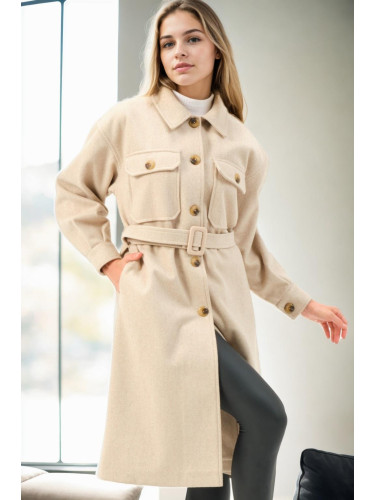 Z6777 DEWBERRY LADIES' COAT-STONE-1