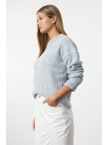 Trendyol Ecru Crew Neck Gradient Knitwear Sweater