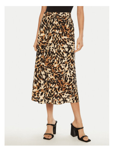 YAS Миди пола Savanna 26028279 Кафяв Regular Fit