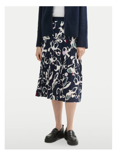 Tom Tailor Плисирана пола 1043057 Тъмносин Regular Fit