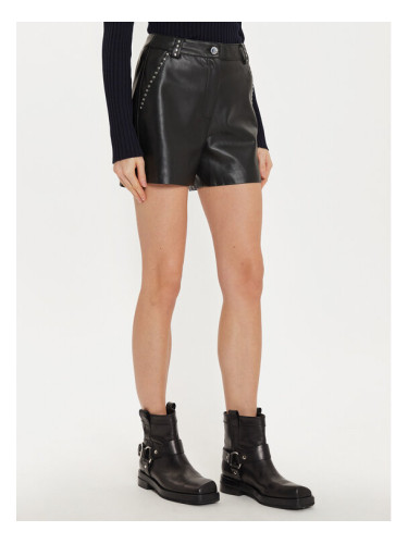 Morgan Шорти от имитация на кожа 242-SHILY Черен Regular Fit